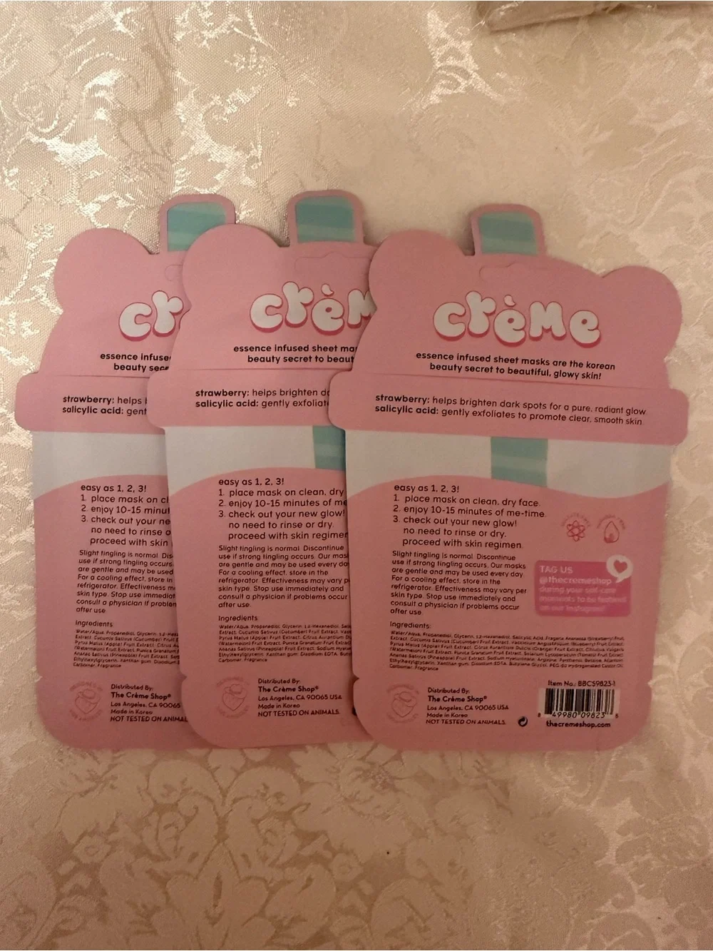 The Crème Shop Boba Bears Beary Clear Skin printed essence sheet masks